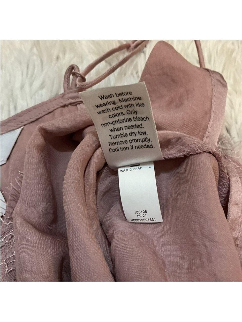 Women's Nine West Pink Lace Trim Camisole L with adjustable straps NWT - Picture 11 of 14